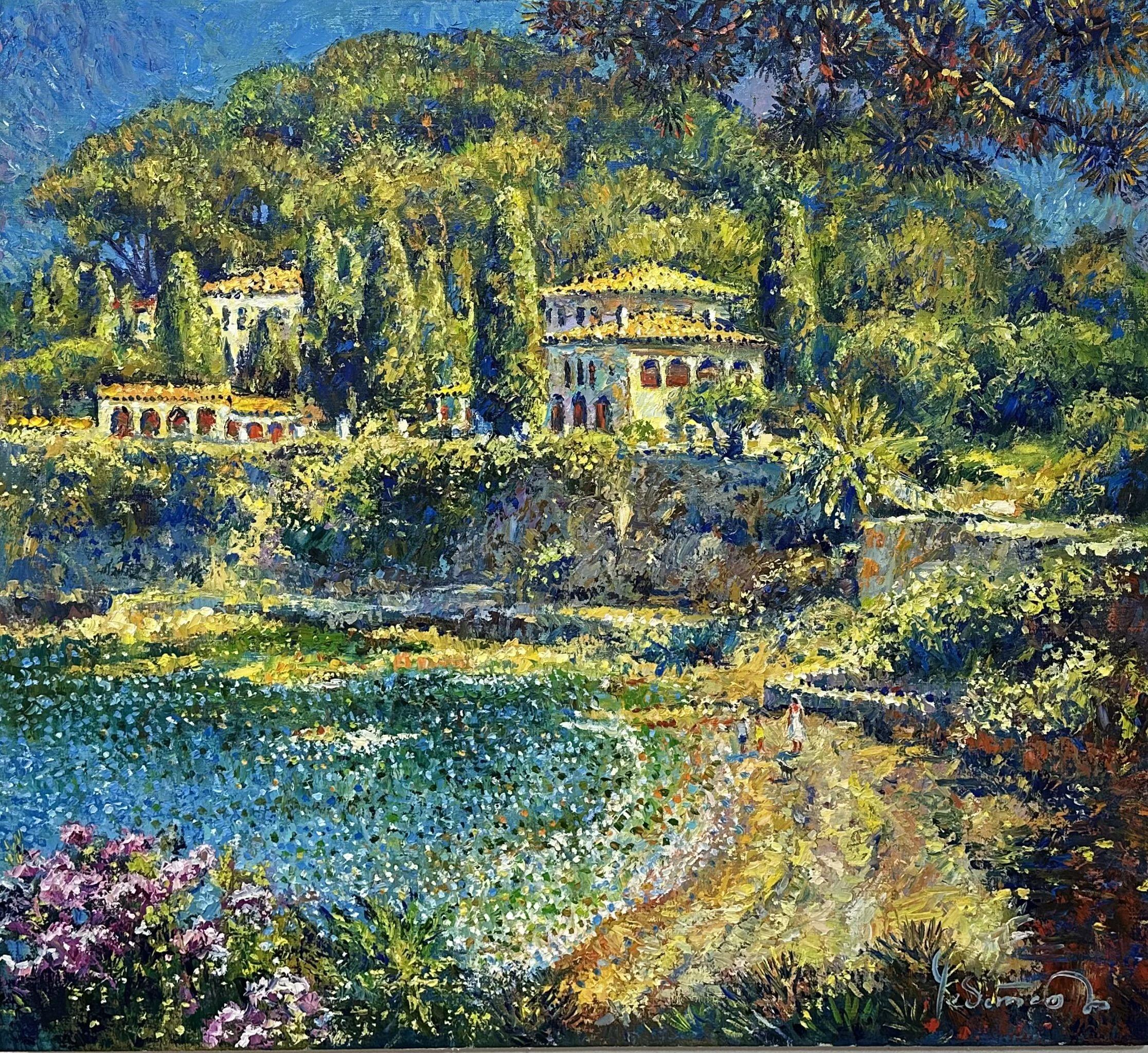 Azure coast dream, Painting, Oil on Canvas