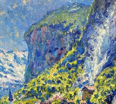 Serenity in the Swiss Alps, Painting, Oil on Canvas