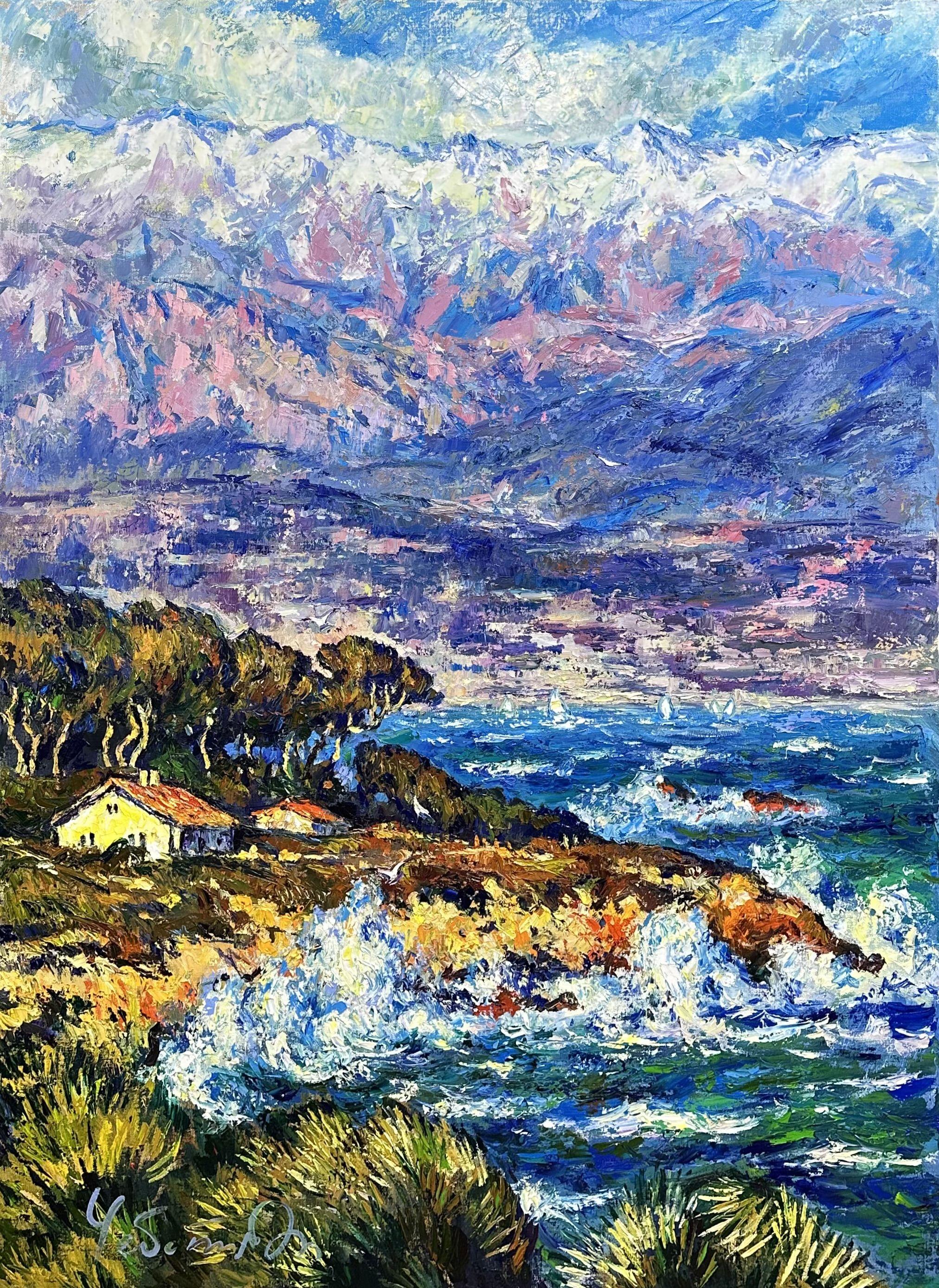 Resplandor de la Riviera, Pintura, Óleo sobre lienzo