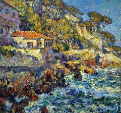 Where the sea meets the sun, Painting, Oil on Canvas