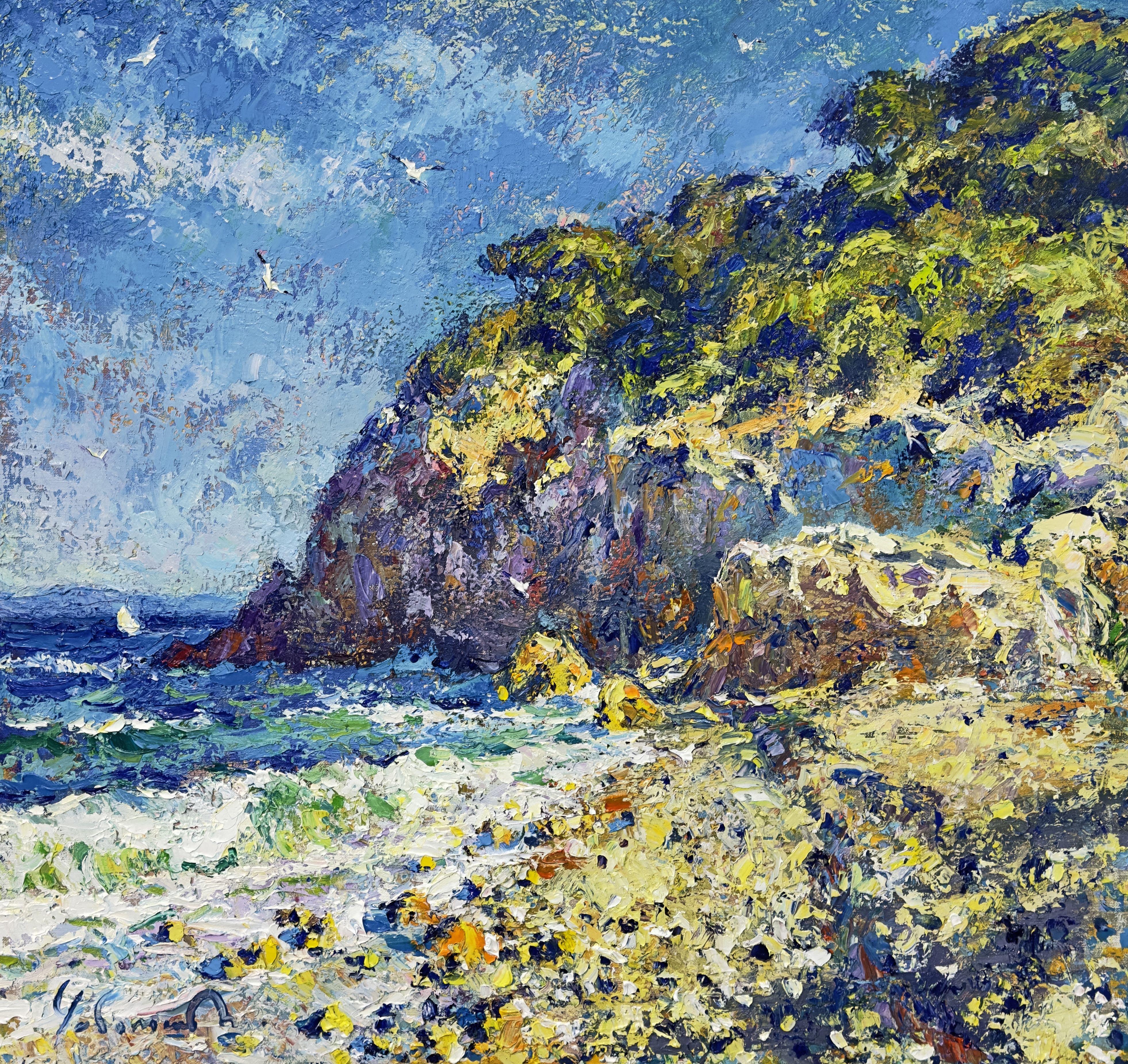 Brise d'azur d'Antibes, Peinture, Huile sur toile