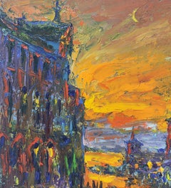 Goldene Wasser von Venedig, Gemälde, Öl auf Leinwand