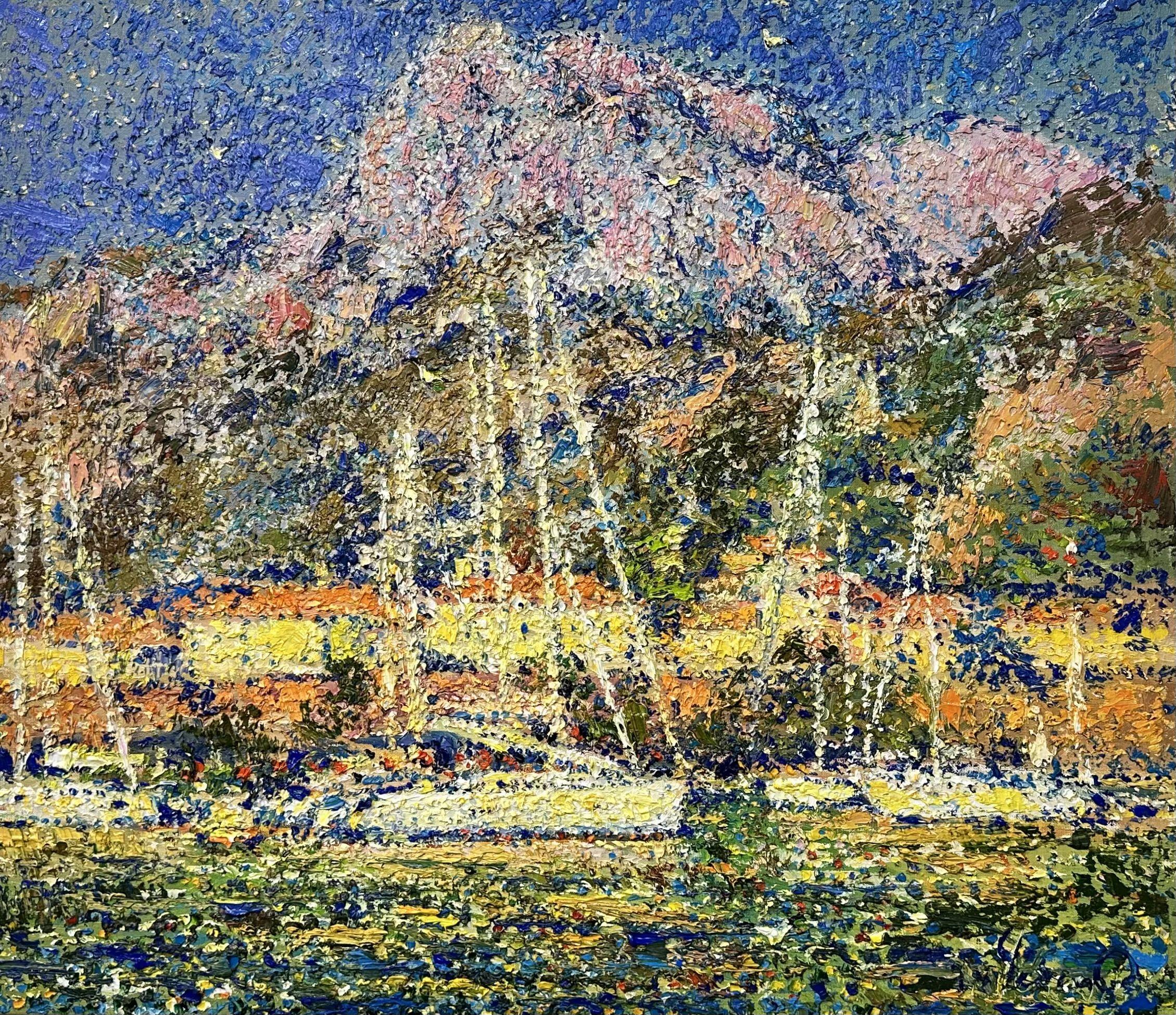 Golden harbor, Painting, Oil on Canvas
