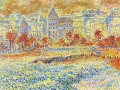 Soirée à Nice, Peinture, Huile sur toile