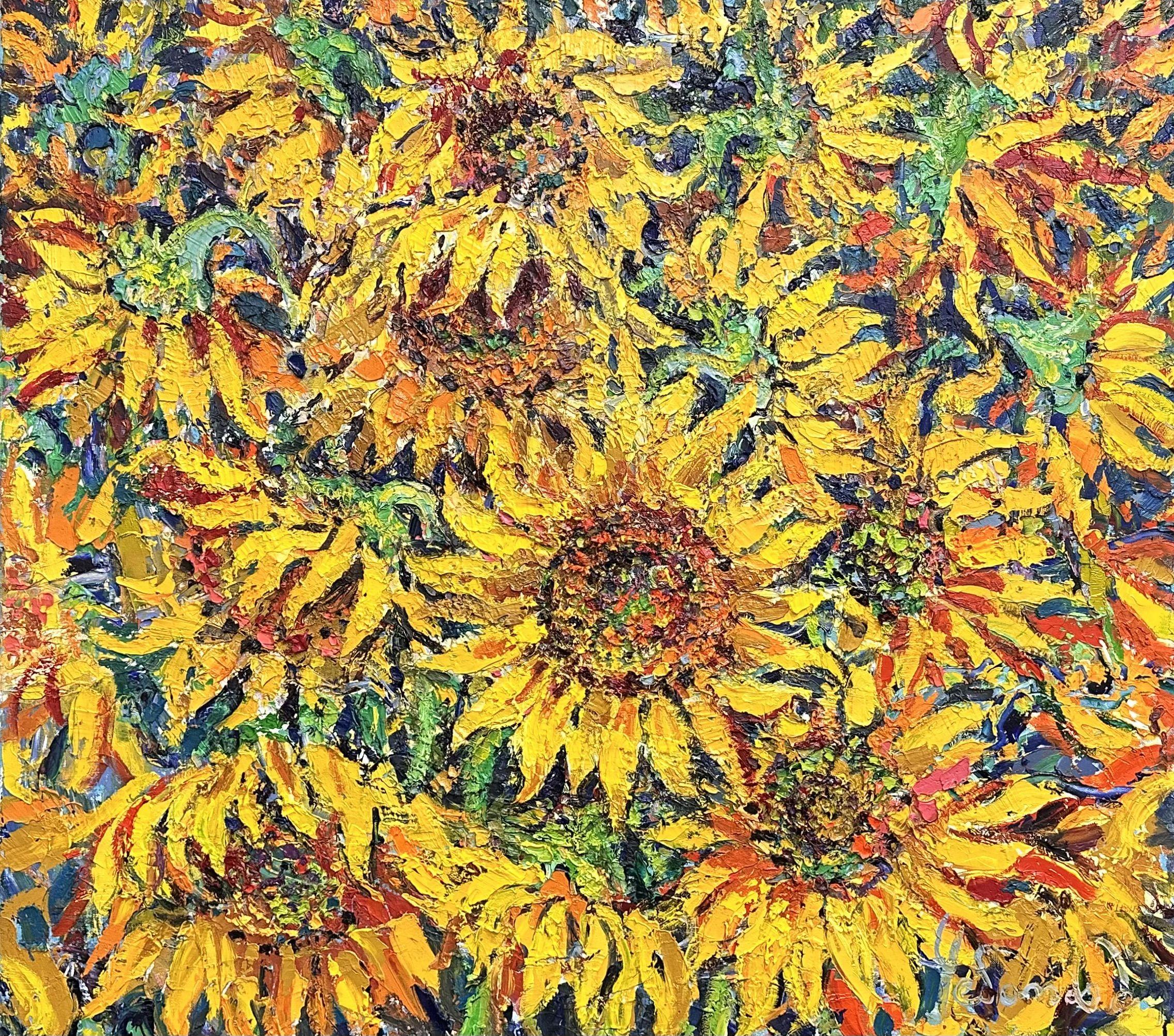 "Tournesols", peinture, huile sur toile - Art de Andrii  Chebotaru