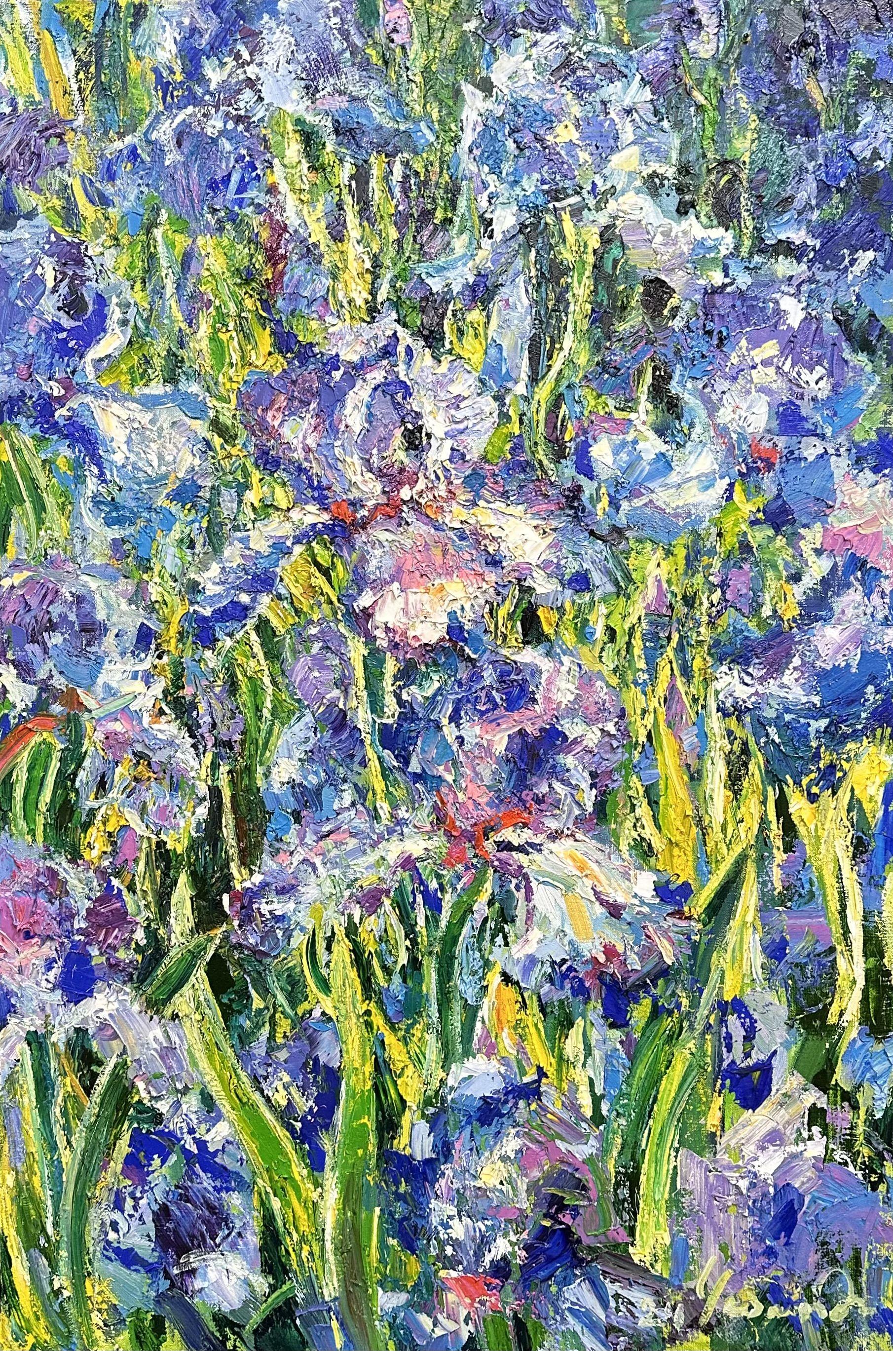 "Irises", Painting, Oil on Canvas