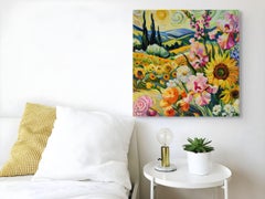 Sunflower Honey, Painting, Oil on Canvas