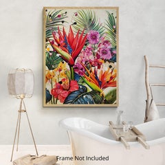 Oasi di orchidee, Pittura, Olio su tela