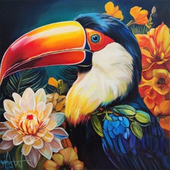 Captain Plumage, Gemälde, Öl auf Leinwand