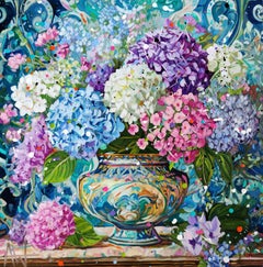Armonia in blu, Pittura, Olio su tela