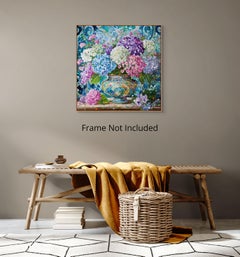 Armonia in blu, Pittura, Olio su tela