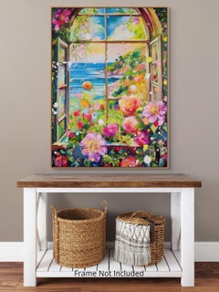 Amber Rose Window, Painting, Oil on Canvas