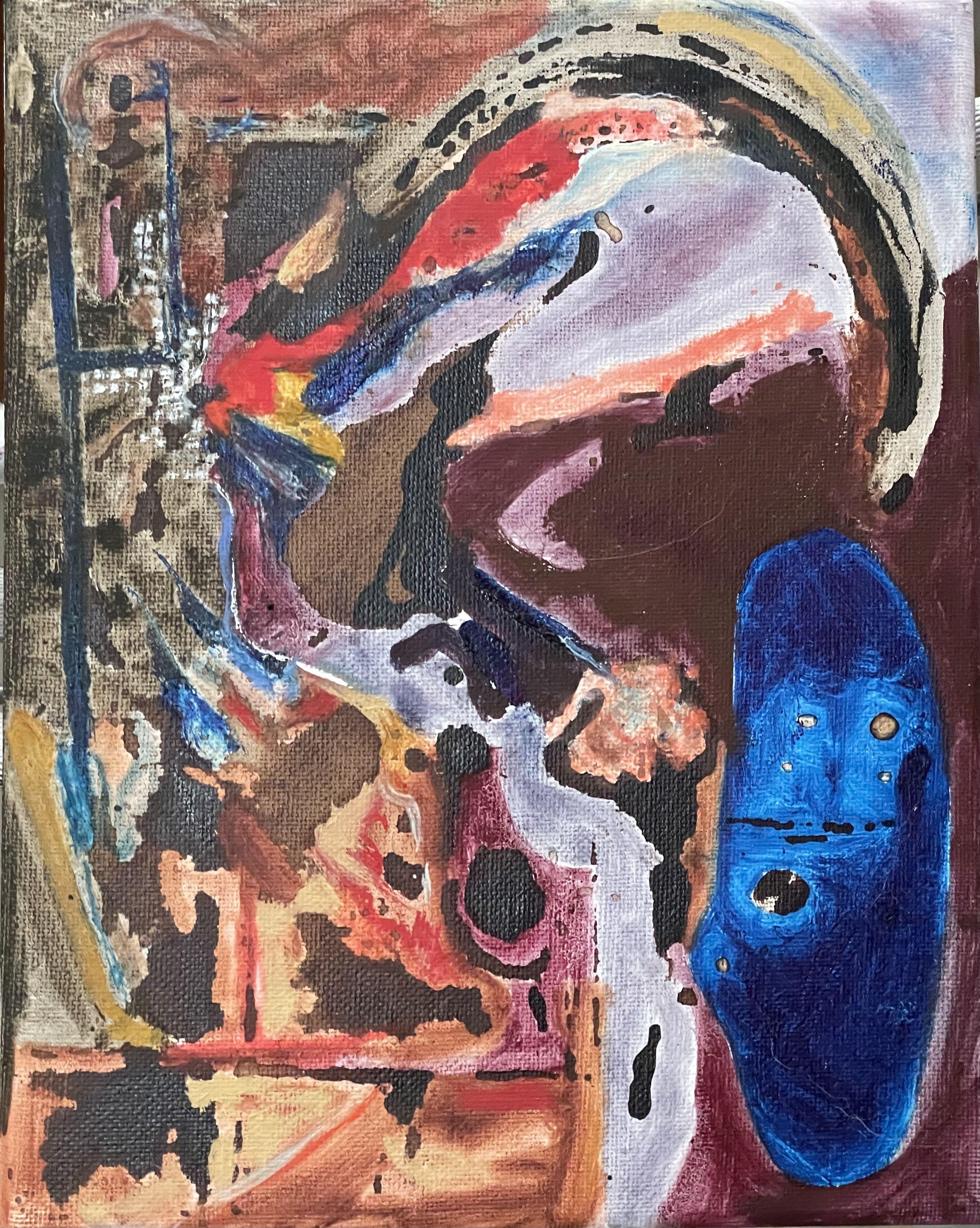 Kiss and Tell, peinture, huile sur toile - Art de Anita Clearfield