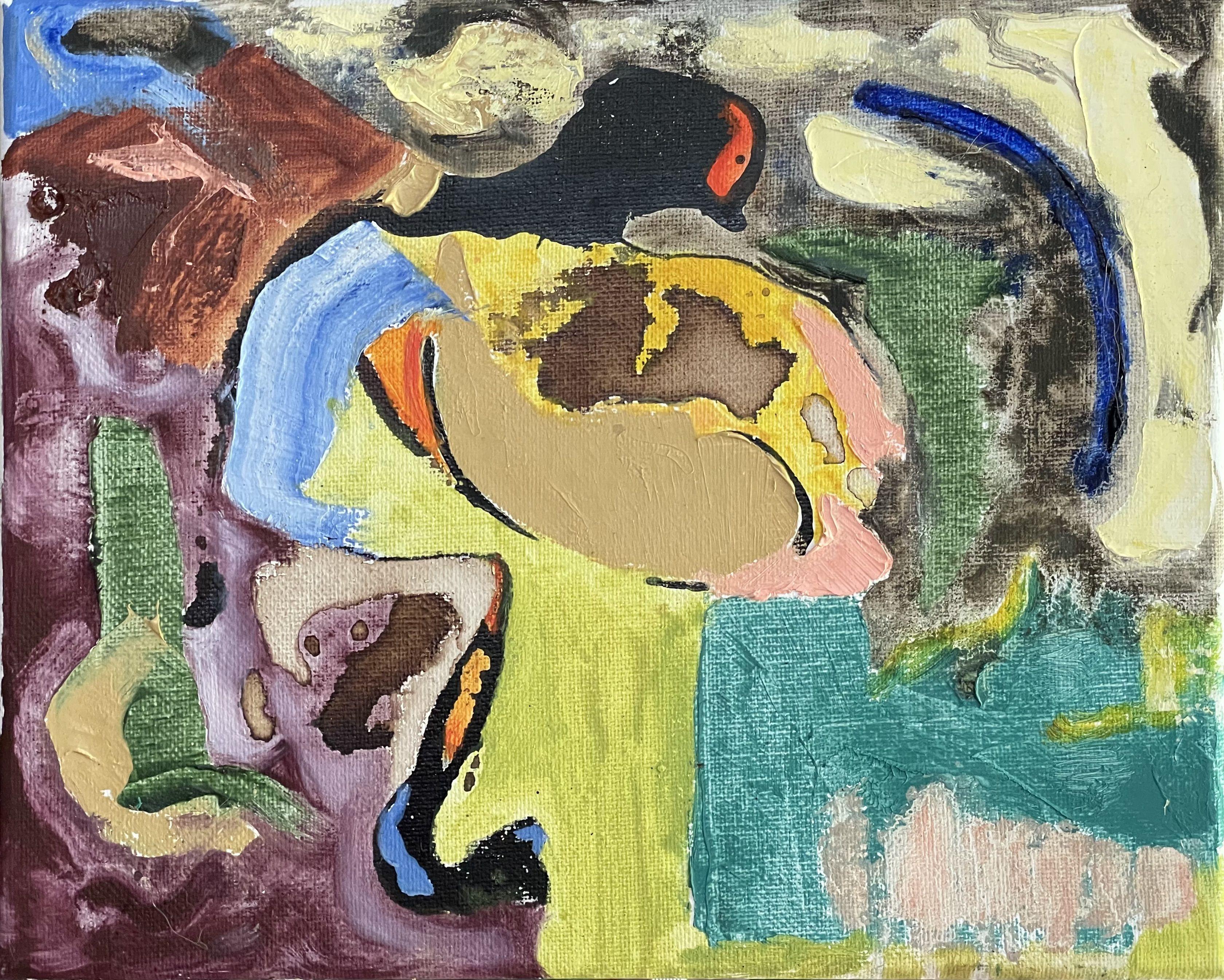 Awkward Wants a Friend, Painting, Oil on Canvas