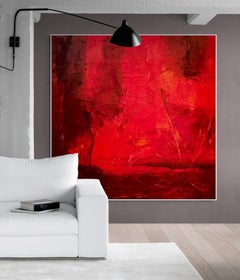 Terra Mystica 3224 groß rot abstrct, Gemälde, Acryl auf Leinwand