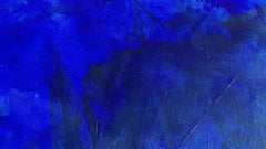 Blau abstrakt Nr. 3124 Jenseits des Meeres, Malerei, Acryl auf Leinwand