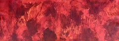 Terra Mystica Nr. 6621, großes rotes abstraktes Gemälde, Acryl auf Leinwand, Terra Mystica