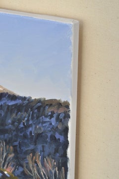 Sentier enneigé dans le massif du Mâczenc, peinture, huile sur toile