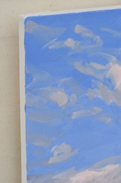 Mont MÃCzenc dans la neige, nuages du soir, Peinture, Huile sur toile