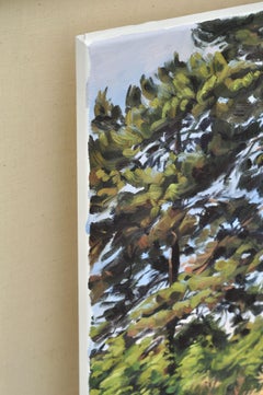 24 juin, lumière d'été, montagnes du Velay, peinture, huile sur toile