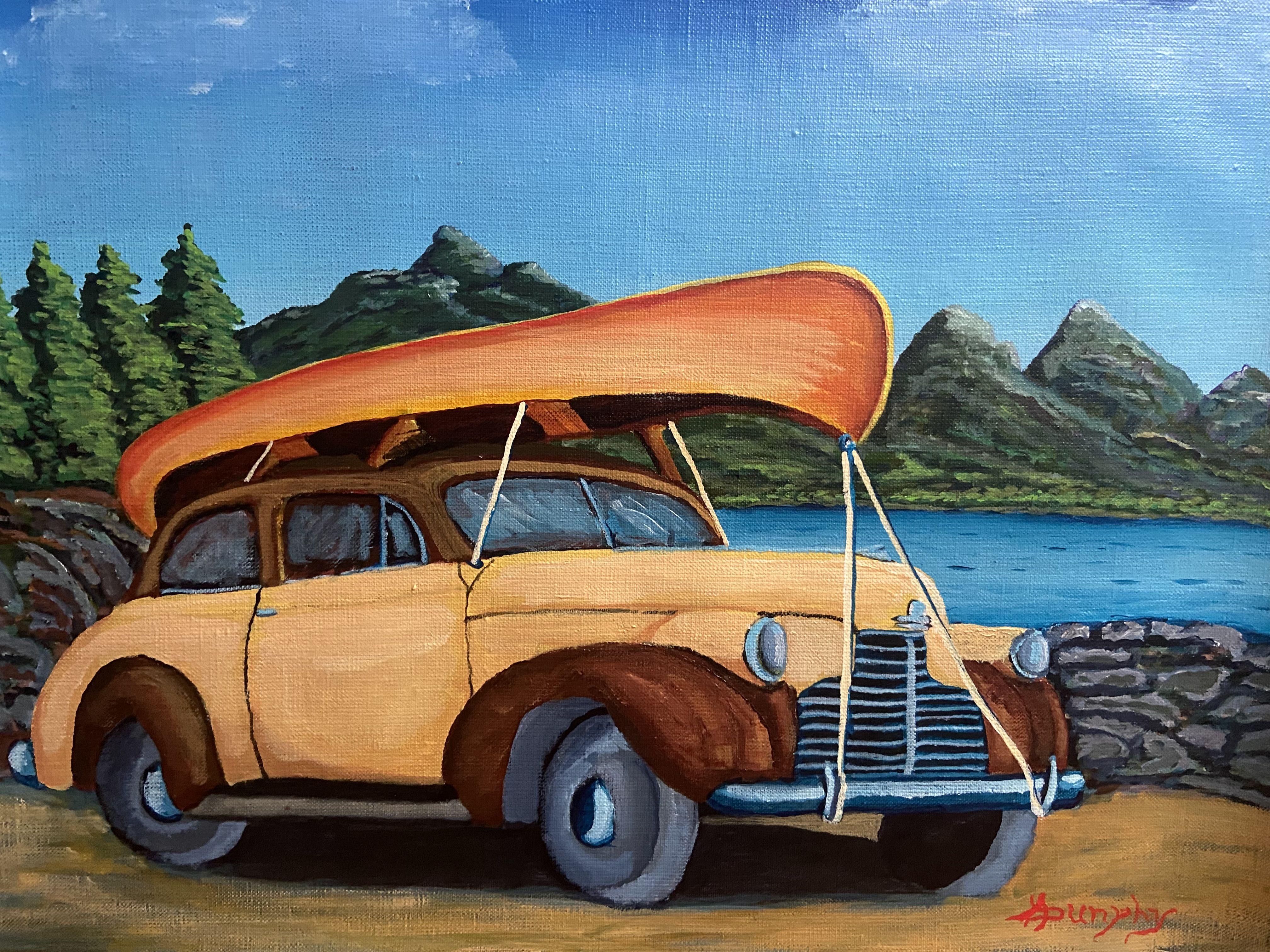Recuerdos del lago, Pintura, Acrílico sobre lienzo - Art de Anthony Dunphy