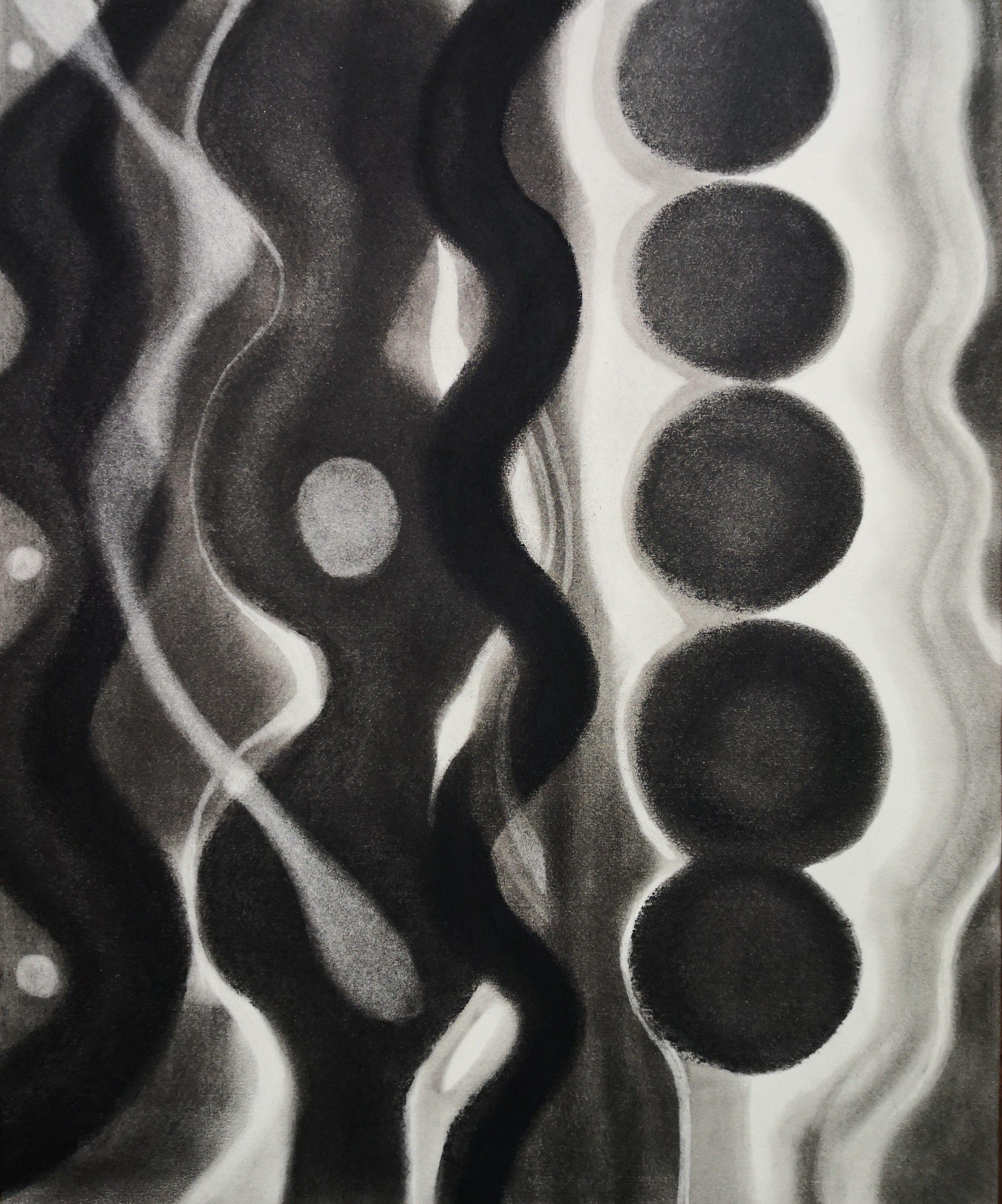 Abstract #2, Drawing, Charcoal on Paper