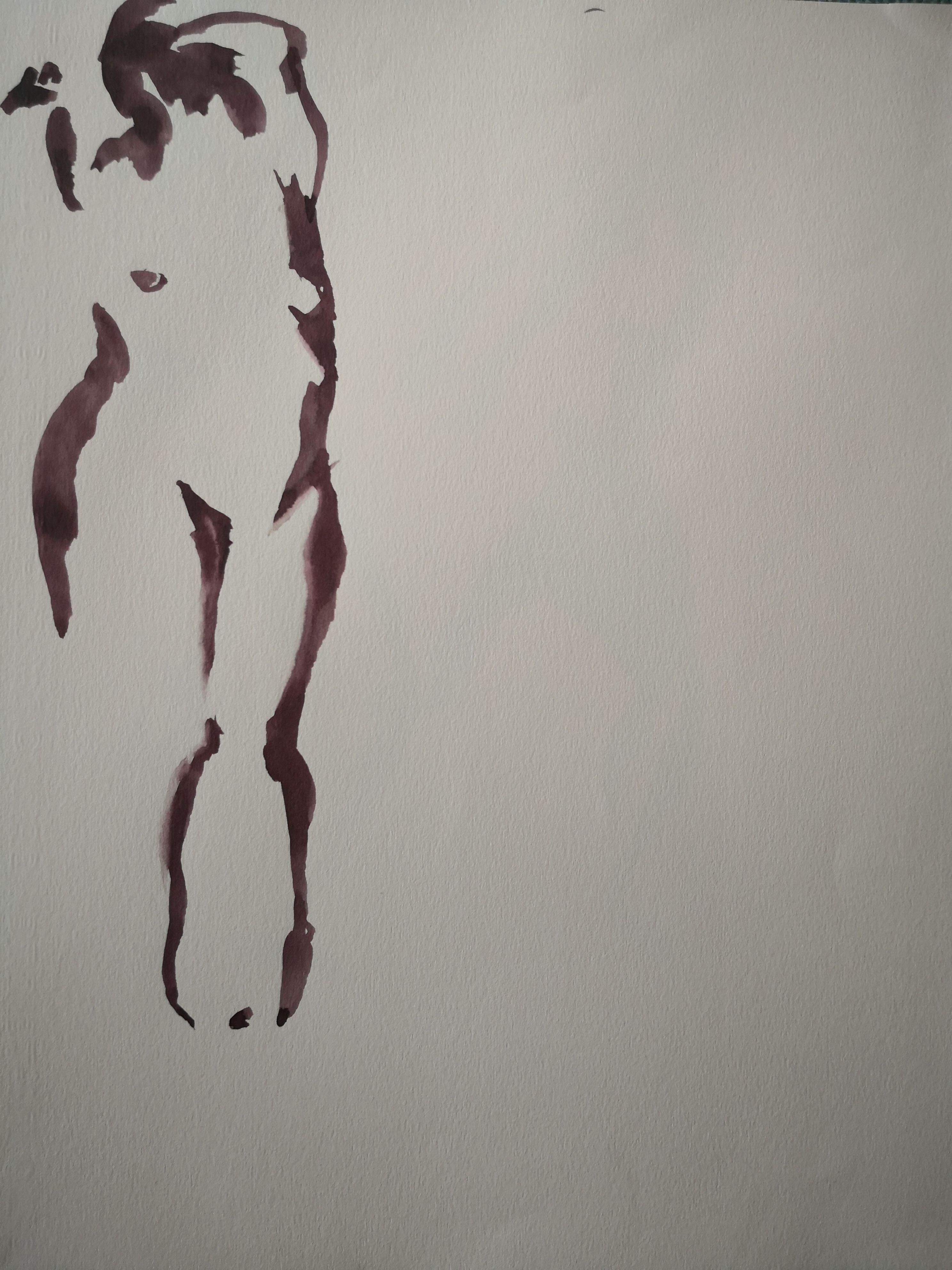 Laura #34, Gemälde, Aquarell auf Aquarellpapier