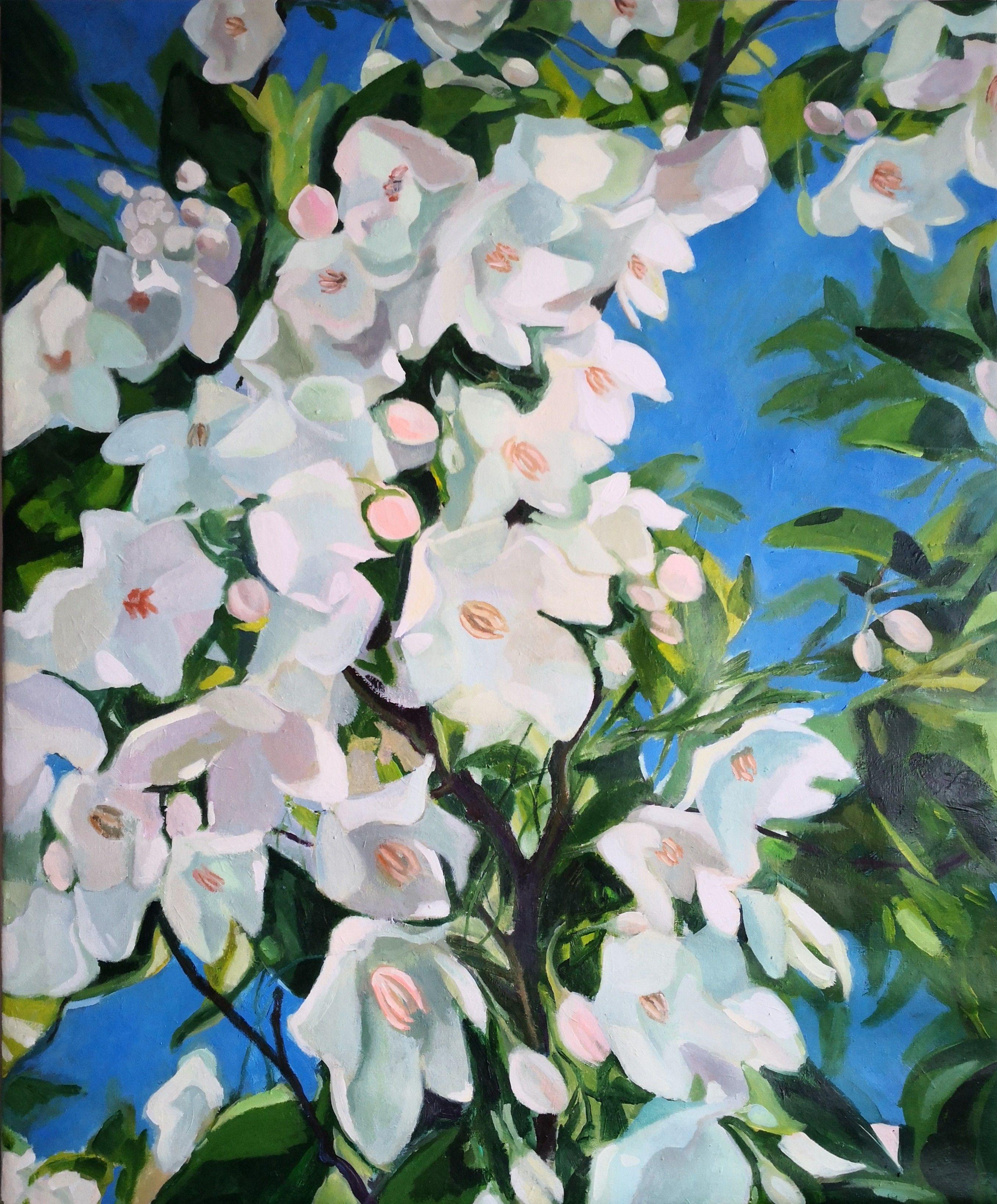 Full Bloom, peinture, acrylique sur toile - Art de Anyck Alvarez Kerloch