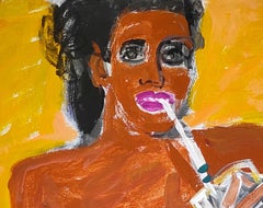 Bathing Beauty, Painting, Acrylic on Paper