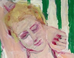 Woman in a red swimsuit, Painting, Acrylic on Paper