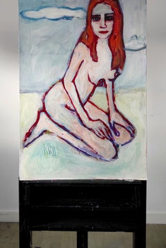 In spiaggia, Pittura, Acrilico su carta