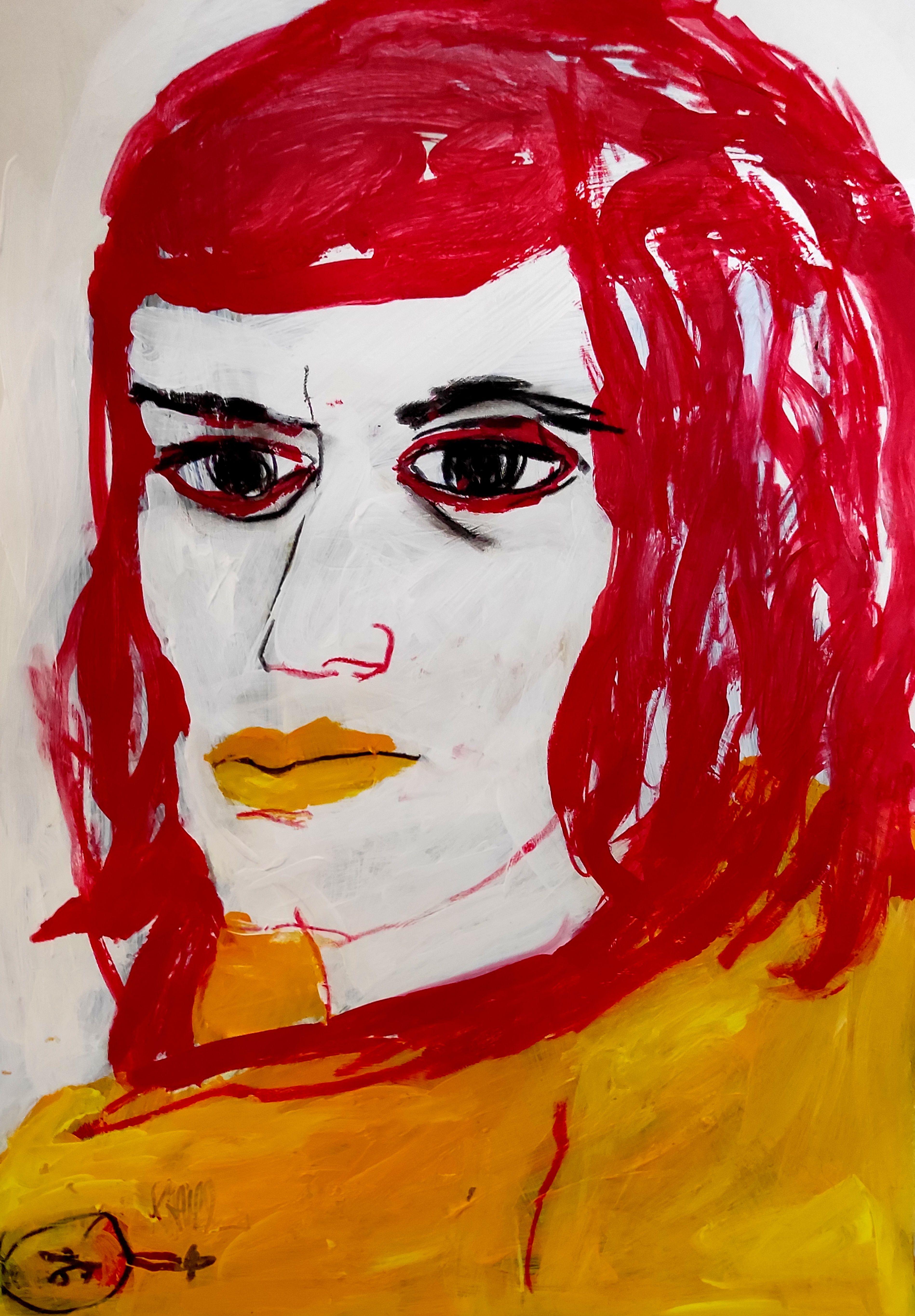 sans titre, peinture, acrylique sur papier - Art de Barbara Kroll