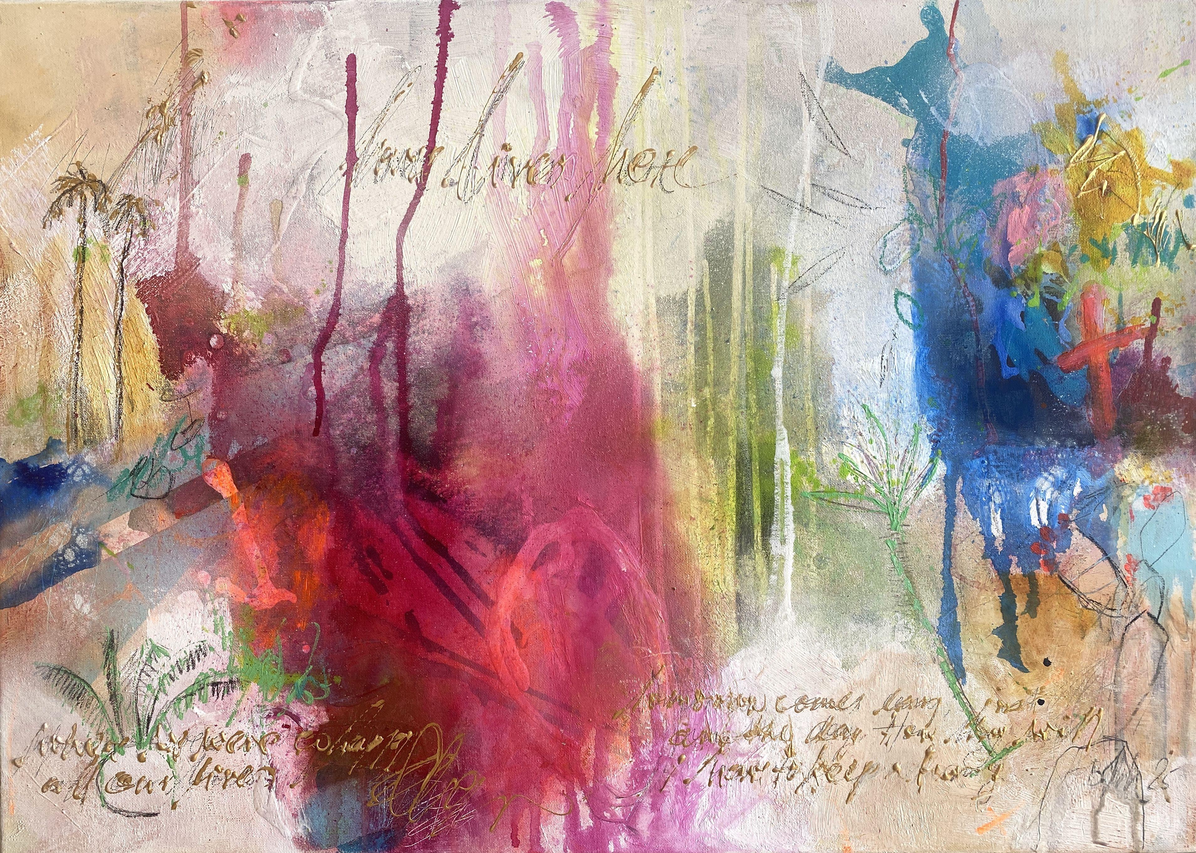 Love Lives Here No.2, Gemälde, Acryl auf Leinwand