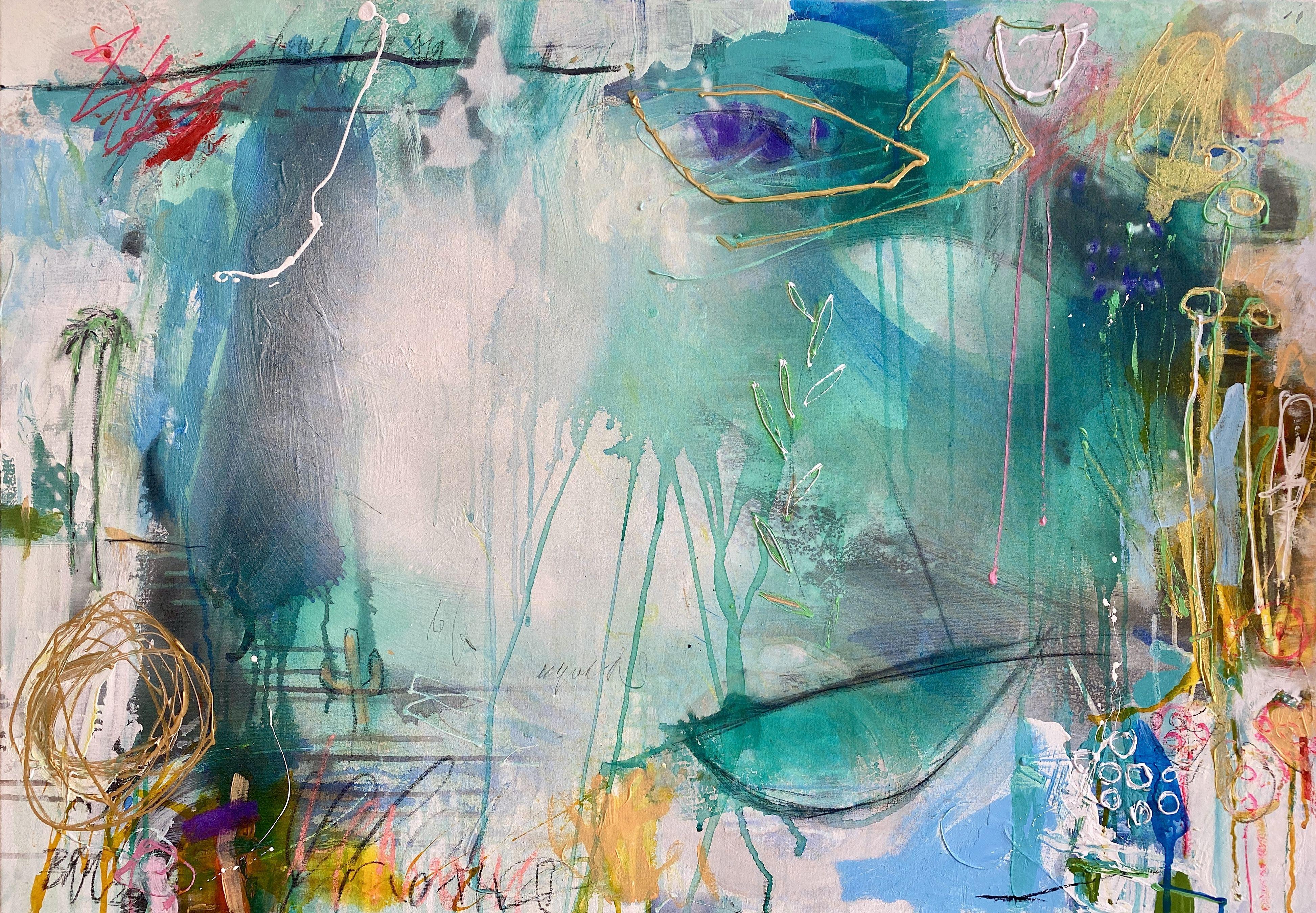 Home By The Sea, Painting, Acrylic on Canvas - Art by Bea Schubert