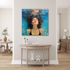 Serenidad submarina, Pintura, Óleo sobre lienzo