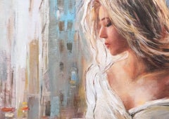 Morning Silence in the City, Painting, Oil on Canvas