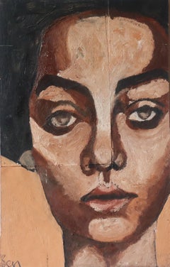 Portrait pinks, Painting, Oil on Paper
