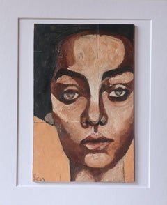Portrait pinks, Painting, Oil on Paper