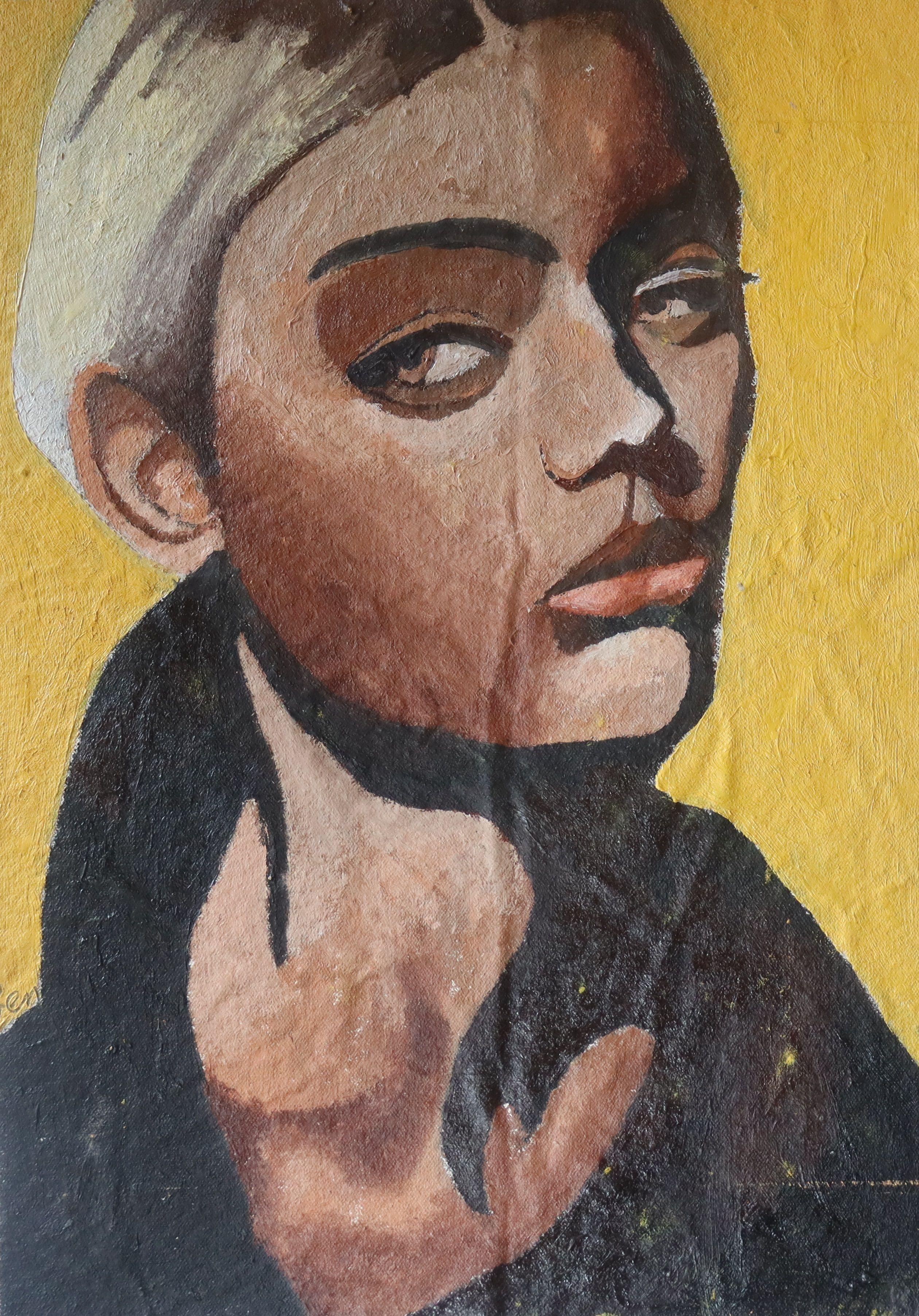 Portrait Blond Hair, Painting, Oil on Canvas - Art by Benjamin Carrivick