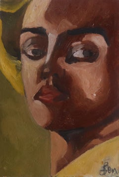 Ritratto con Greene & Greene, Pittura, Olio su carta