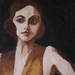 portrait black, Painting, Oil on Canvas