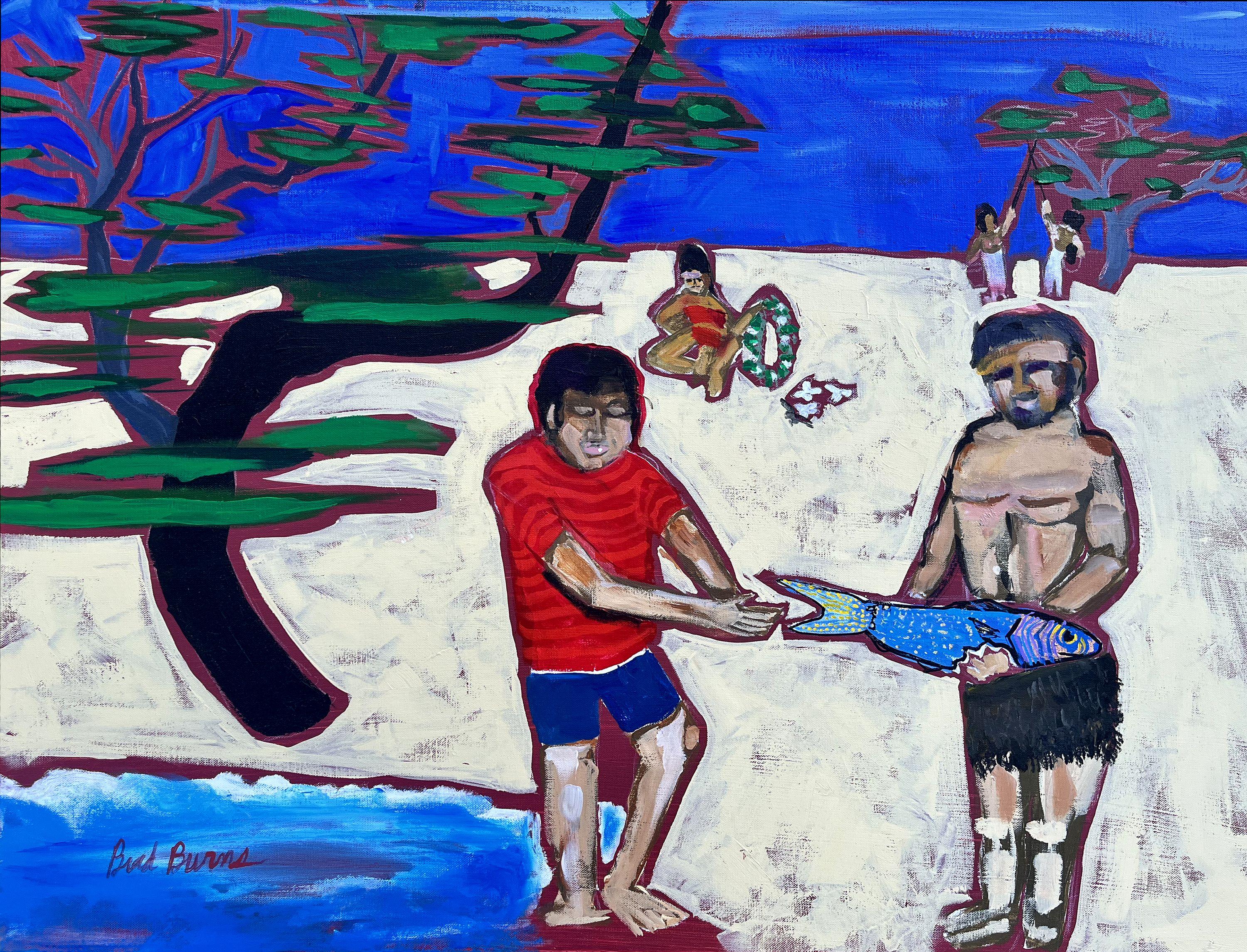 Fresh Feesh, Painting, Acrylic on Canvas - Art by Brad Burns