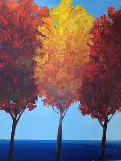 No Room For Clouds, Painting, Acrylic on Wood Panel