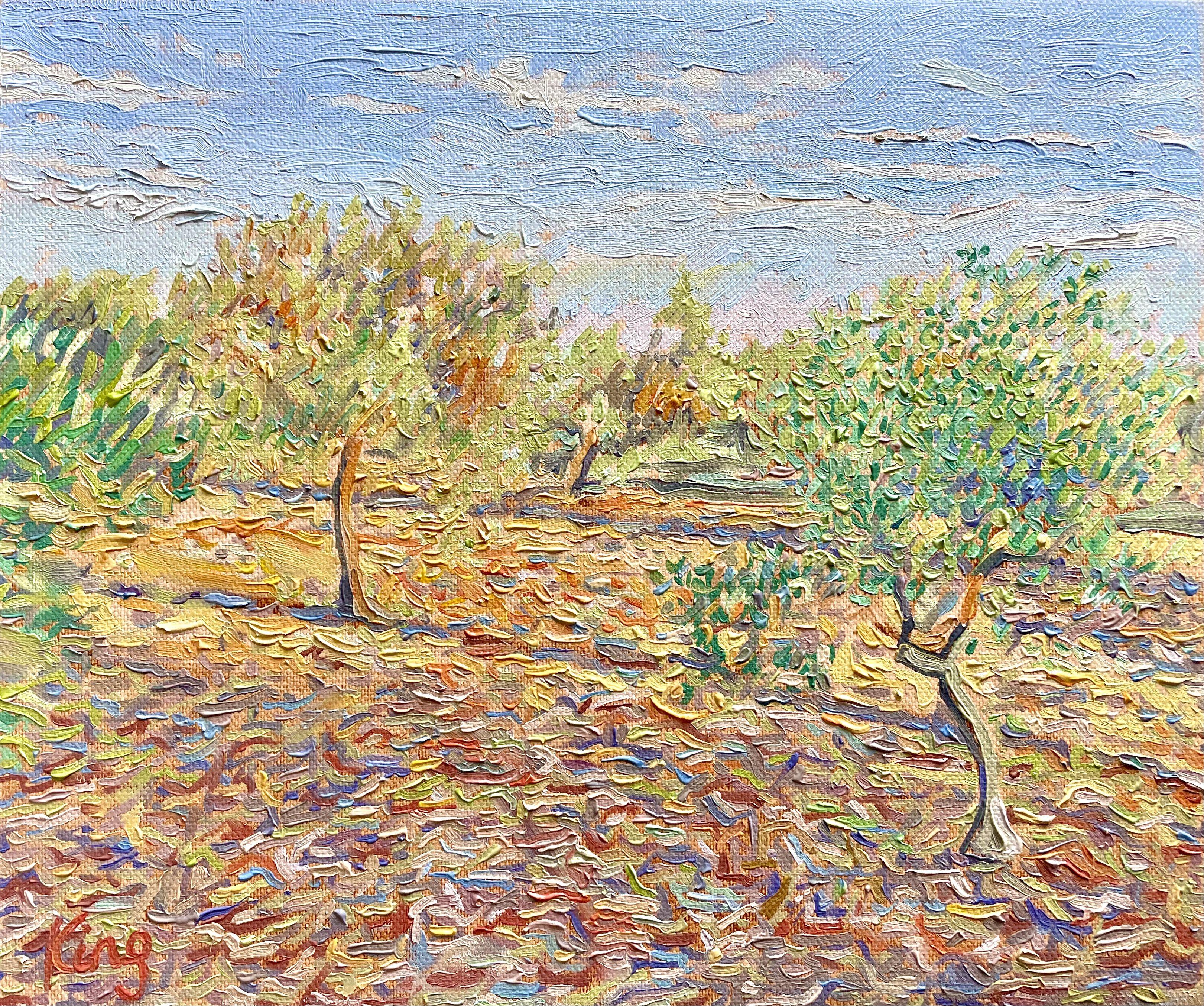 Sommer Sonnenschein, Sardinien, Gemälde, Öl auf Leinwand – Art von Brian King