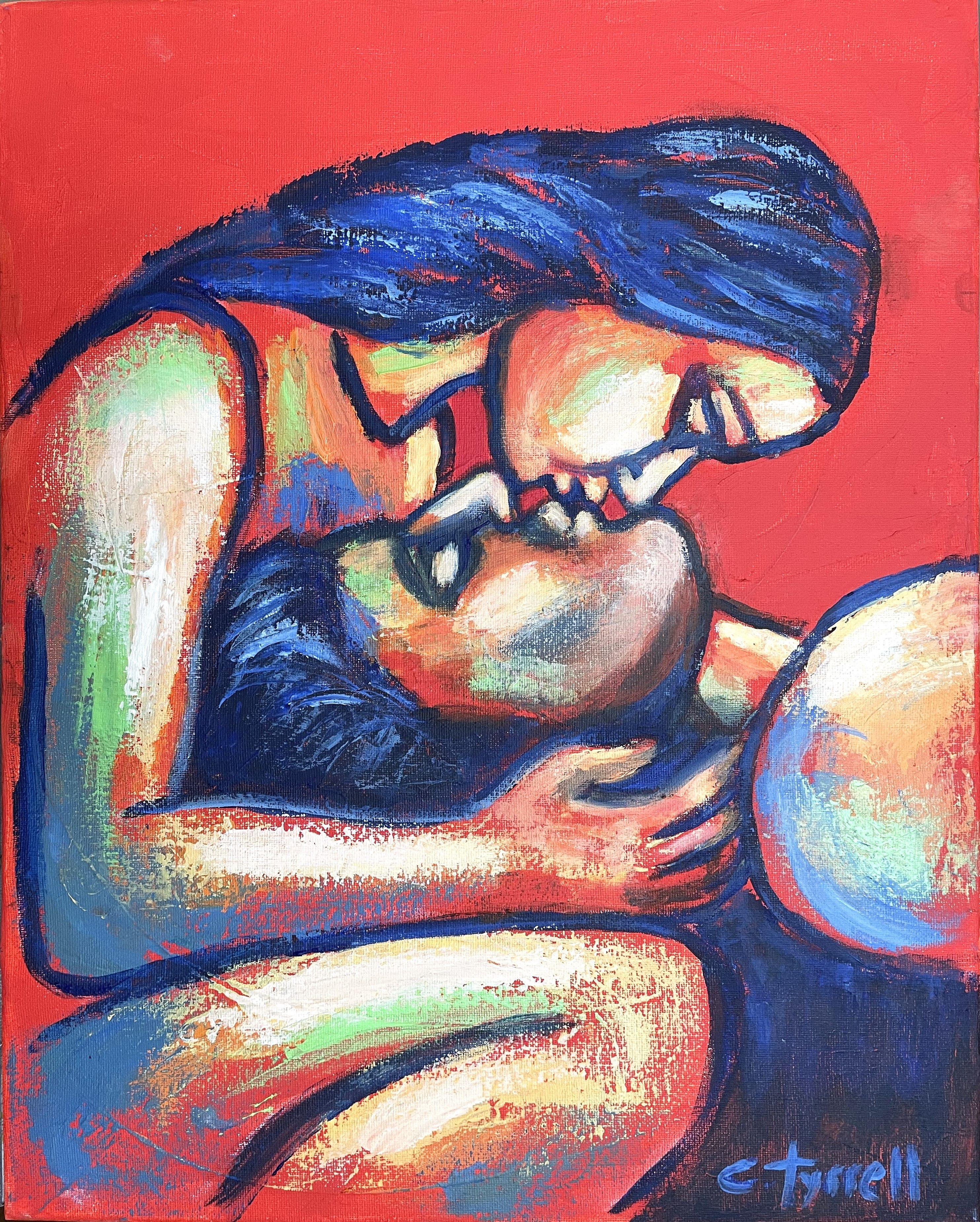 Lovers - Affection, Painting, Acrylic on Canvas
