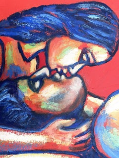 Amantes - Afecto, Pintura, Acrílico sobre lienzo