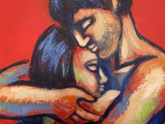 Lovers - Emotion, Painting, Acrylic on Canvas