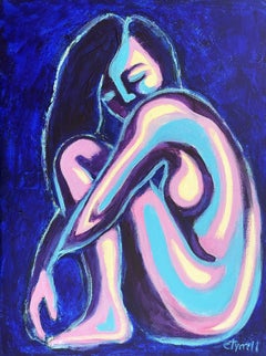 Dreaming Lady, Painting, Acrylic on Canvas