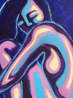 Dreaming Lady, Painting, Acrylic on Canvas