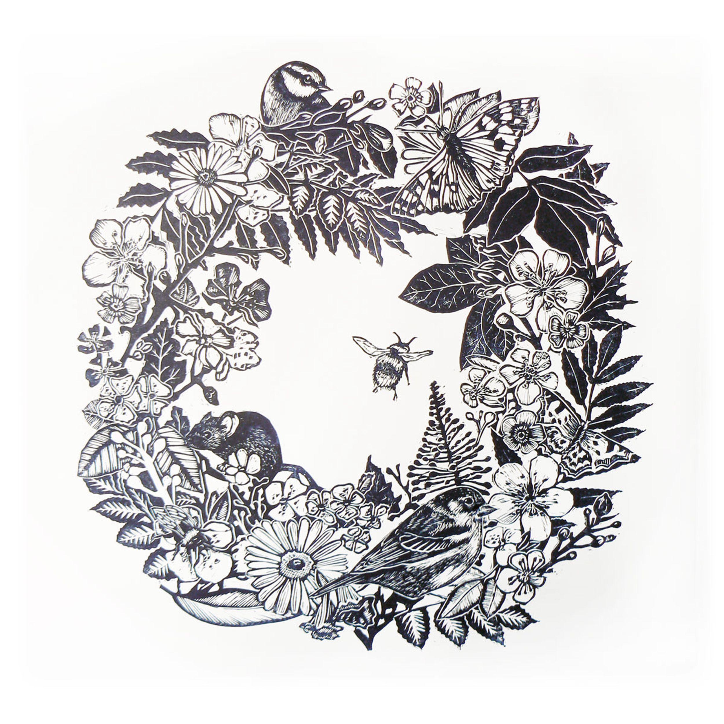 Eternità, Opera stampata a mano, Linocut